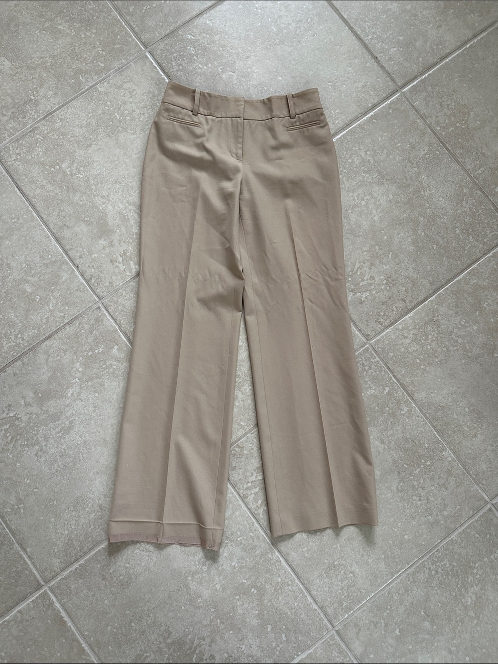 LOFT Women’s Classic Straight Dress Pants in Beige